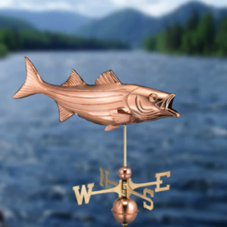 full size copper bass weathervane