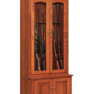 Double Door Gun Cabinet in Oak