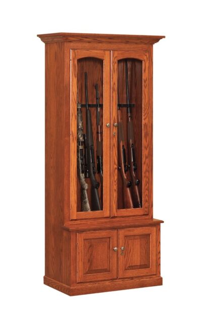 Double Door Gun Cabinet in Oak