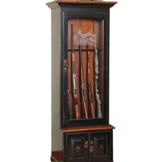 Single Door Gun Cabinet in Cherry
